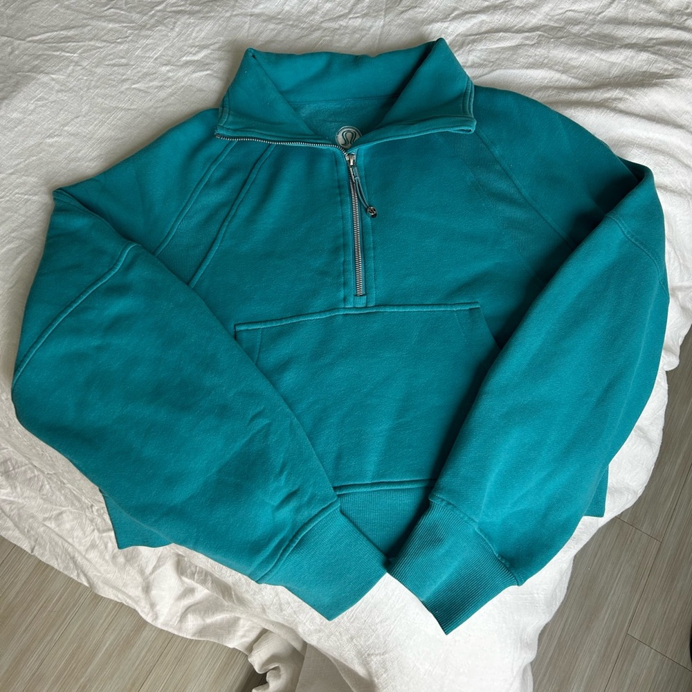 Lululemon Scuba Half Zip Hoodie- Teal NWOT